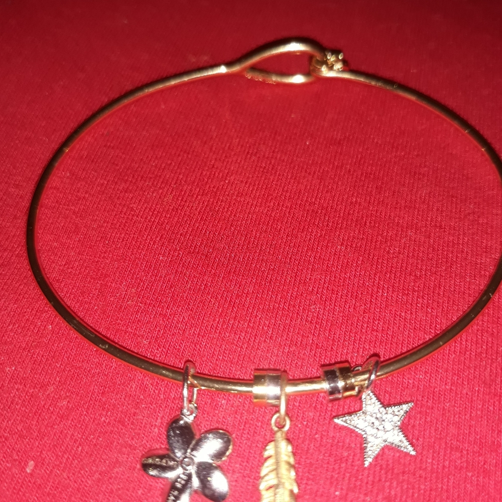 Vermeil Gold Real Diamonds Charms Bracelet